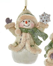 Load image into Gallery viewer, SAGE SNOWMAN ORNAMENT
