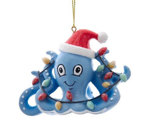WHIMSICAL BLUE OCTOPUS ORNAMENT