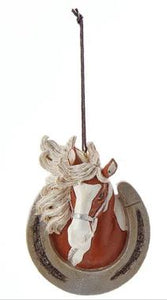 WESTERN HORSESHOE WITH HORSE ORNAMENT