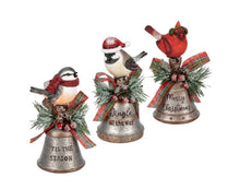 Load image into Gallery viewer, FEATHERED FESTIVE FRIENDS ON BELL FIGURE
