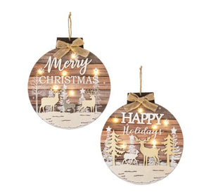 COZY CABIN ROUND LIGHT UP SIGN