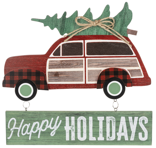 HAPPY HOLIDAYS PLAQUE