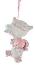 Load image into Gallery viewer, BABYS 1ST BUNNY WITH PILLOW ORNAMENT
