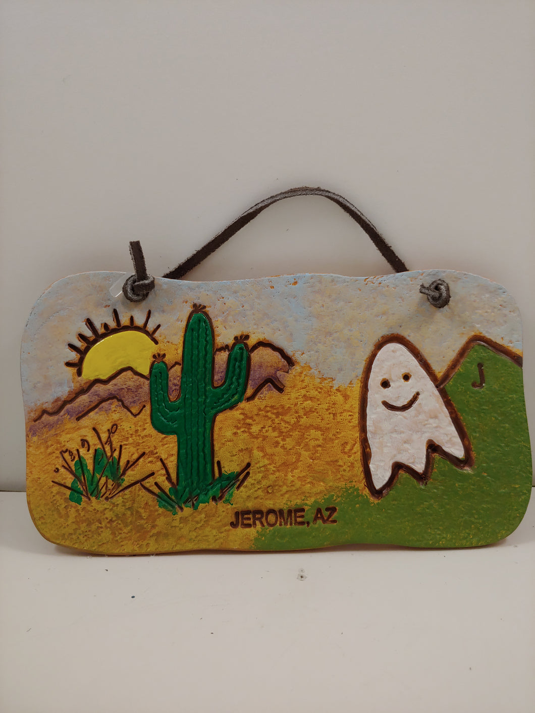 GHOST & SAGUARO CLAY ORNAMENT