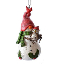 Load image into Gallery viewer, SNOWMAN GNOME ORNAMENT
