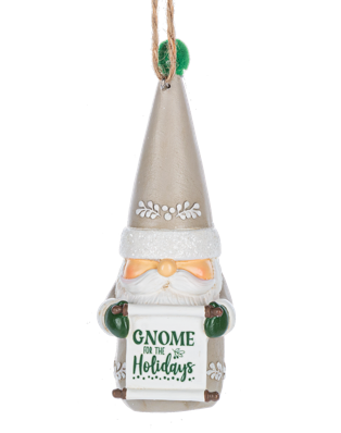 GNOME W/SCROLL MESSAGE ORNAMENT