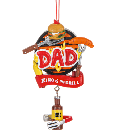 GRILL ORNAMENT - DAD KING OF THE GRILL