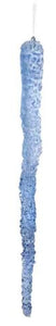 CLEAR BLUE ICICLE WITH GLITTER ORNAMENT