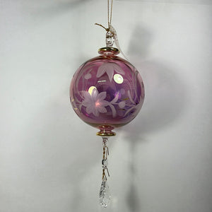 O-428 FULL SIZE CLEAR ETCHED WITH ASFOUR CRYSTAL ORNAMENT